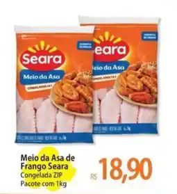 Atacadão Meio da Asa de Frango Seara Congelada ZIP Pacote oferta