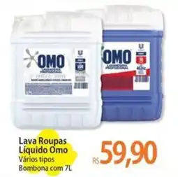 Atacadão Lava Roupas Líquido Omo Vários tipos Bombona oferta