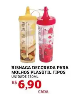 Assaí Atacadista Bisnaga decorada para molhos plasútil tipos unidade oferta