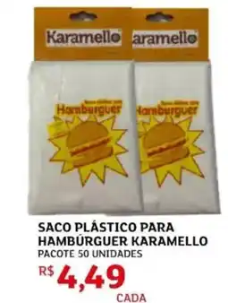 Assaí Atacadista Saco plástico para hamburguer karamello oferta