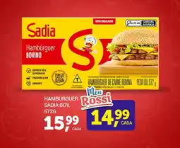 Rossi Supermercado Hamburguer sadia bov. oferta