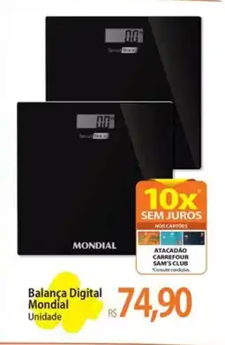 Atacadão Balança Digital Mondial oferta