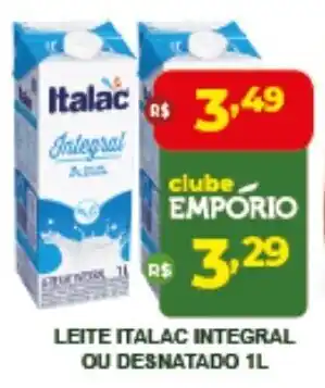 Empório Brasil Leite Italac Integral ou Desnatado 1L oferta
