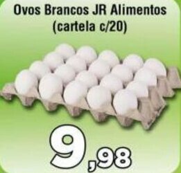 Ovos Brancos JR Alimentos (cartela c/20)