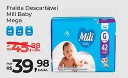 Super Luna Fralda Descartável Mili Baby Mega oferta