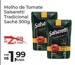 Super Luna Molho de Tomate Salsaretti Tradicional Sachê oferta