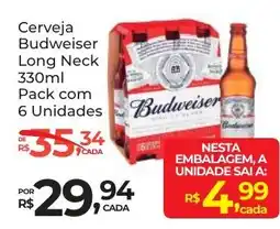 Super Luna Cerveja Budweiser Long Neck oferta