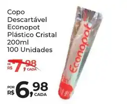 Super Luna Copo Descartável Econopot Plástico Cristal oferta