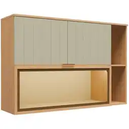 Benoit Aéreo Carraro Alma 3 Portas com Vidro e Led MDF 78,5 x 120 x 30cm oferta