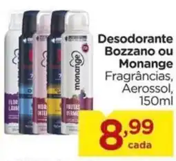 Carrefour Desodorante Bozzano ou Monange Fragrâncias, Aerossol, oferta