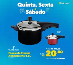 Deltasul TRAMONTINA Panela de Pressão Antiaderente oferta