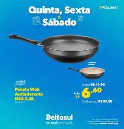 Deltasul MTA Panela Wok Antiaderente N24 oferta
