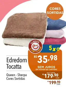 Supermercados Condor Edredom Tocatta Queen - Sherpa Cores Sortidas oferta