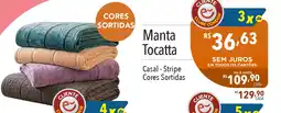 Supermercados Condor Manta Tocatta Casal - Stripe Cores Sortidas oferta