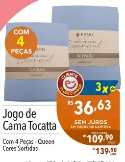 Supermercados Condor Jogo de Cama Tocatta Com 4 Peças Queen Cores Sortidas oferta