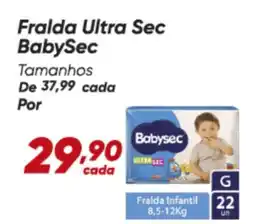 Dia Fralda Ultra Sec BabySec Tamanhos oferta