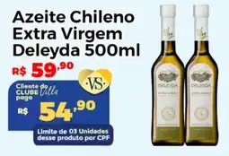 Villarreal Supermercados Azeite Chileno Extra Virgem Deleyda oferta