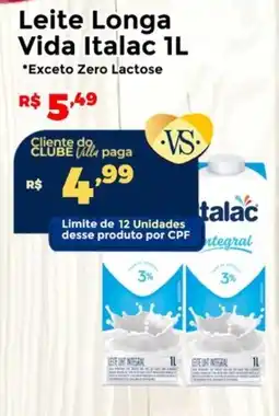 Villarreal Supermercados Leite Longa Vida Italac oferta