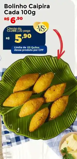 Villarreal Supermercados Bolinho Caipira oferta