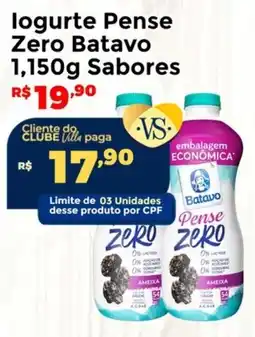 Villarreal Supermercados logurte Pense Zero Batavo Sabores oferta