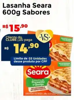 Villarreal Supermercados Lasanha Seara Sabores oferta