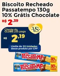 Villarreal Supermercados Biscoito Recheado Passatempo oferta