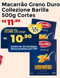 Villarreal Supermercados Macarrão Grano Duro Collezione Barilla Cortes oferta