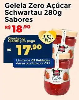 Villarreal Supermercados Geleia Zero Açúcar Schwartau Sabores oferta