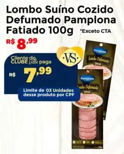 Villarreal Supermercados Lombo Suíno Cozido Defumado Pamplona Fatiado oferta