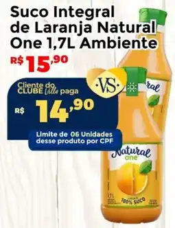 Villarreal Supermercados Suco Integral de Laranja Natural One Ambiente oferta