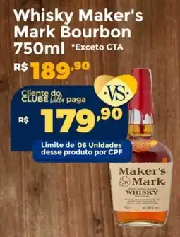 Villarreal Supermercados Whisky Maker's Mark Bourbon oferta
