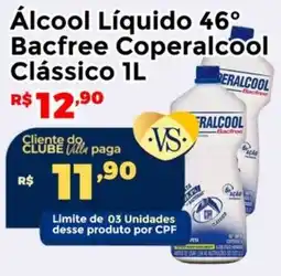 Villarreal Supermercados Álcool Líquido 46° Bacfree Coperalcool Clássico oferta