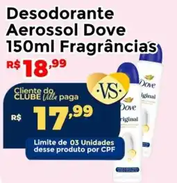 Villarreal Supermercados Desodorante Aerossol Dove Fragrâncias oferta