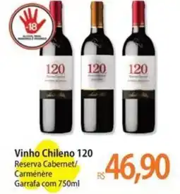 Atacadão Vinho Chileno 120 Reserva Cabernet/ Carménère Garrafa oferta