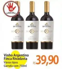 Atacadão Vinho Argentino Finca Rivadavia oferta
