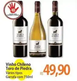 Atacadão Vinho Chileno Toro de Piedra Vários tipos Garrafa oferta