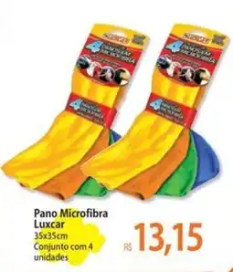 Atacadão Pano Microfibra Luxcar 35x35cm Conjunto com 4 unidades oferta