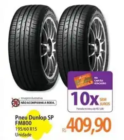 Atacadão Pneu Dunlop SP FM800 195/60 R15 Unidade oferta