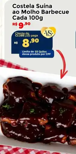 Villarreal Supermercados Costela Suína ao Molho Barbecue oferta