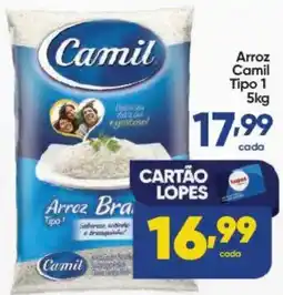Lopes Supermercados Arroz Camil Tipo 1 oferta