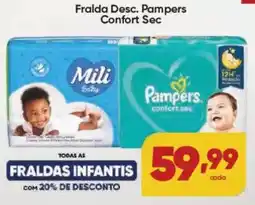 Lopes Supermercados Fralda Desc. Pampers Confort Sec oferta