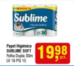 Higa Atacado Papel Higienico SUBLIME SOFT Folha Dupla 30m oferta