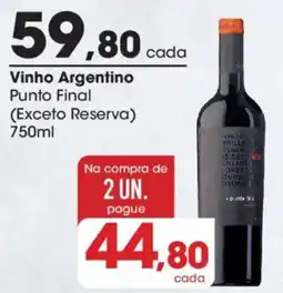 Zaffari Vinho Argentino Punto Final oferta