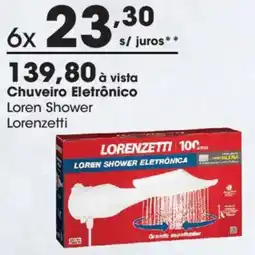 Zaffari Chuveiro Eletrônico Loren Shower Lorenzetti oferta