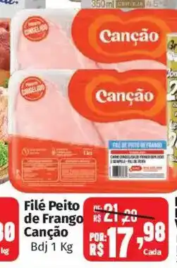 Supermercados Mateus Filé Peito de Frango Canção oferta