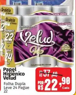 Supermercados Mateus Papel Higiênico Velud oferta