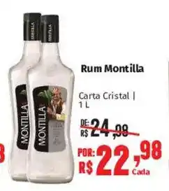 Supermercados Mateus Rum Montilla Carta Cristal oferta