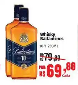 Supermercados Mateus Whisky Ballantines 10 Y oferta
