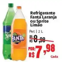 Supermercados Mateus Refrigerante Fanta Laranja ou Sprite Limão oferta