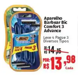 Supermercados Mateus Aparelho Barbear Bic Comfort 3 Advance oferta